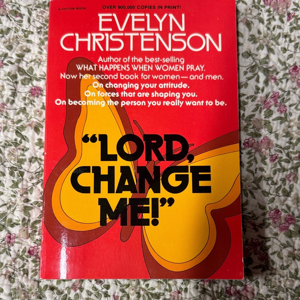 Evelyn Christenson "Lord, Change Me!" Paperback Book - Red & Yellow Cover
